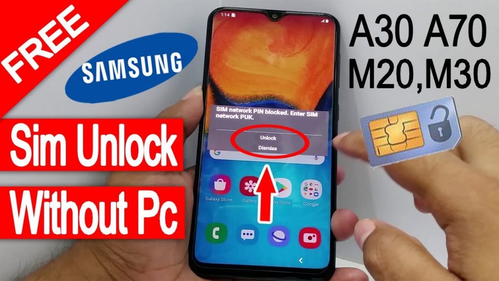 unlock Samsung Galaxy A70 free