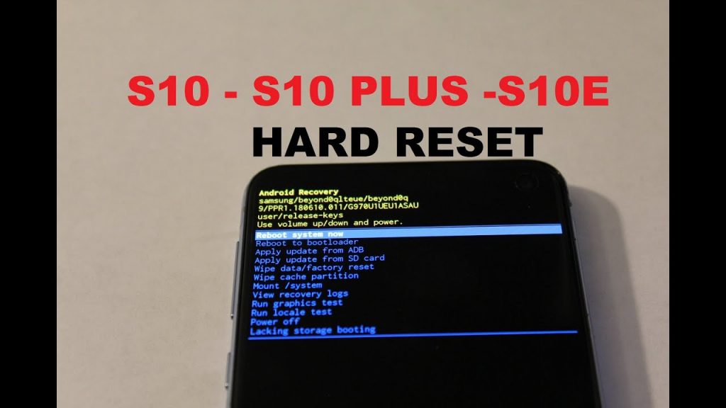samsung s10 recovery mode reset